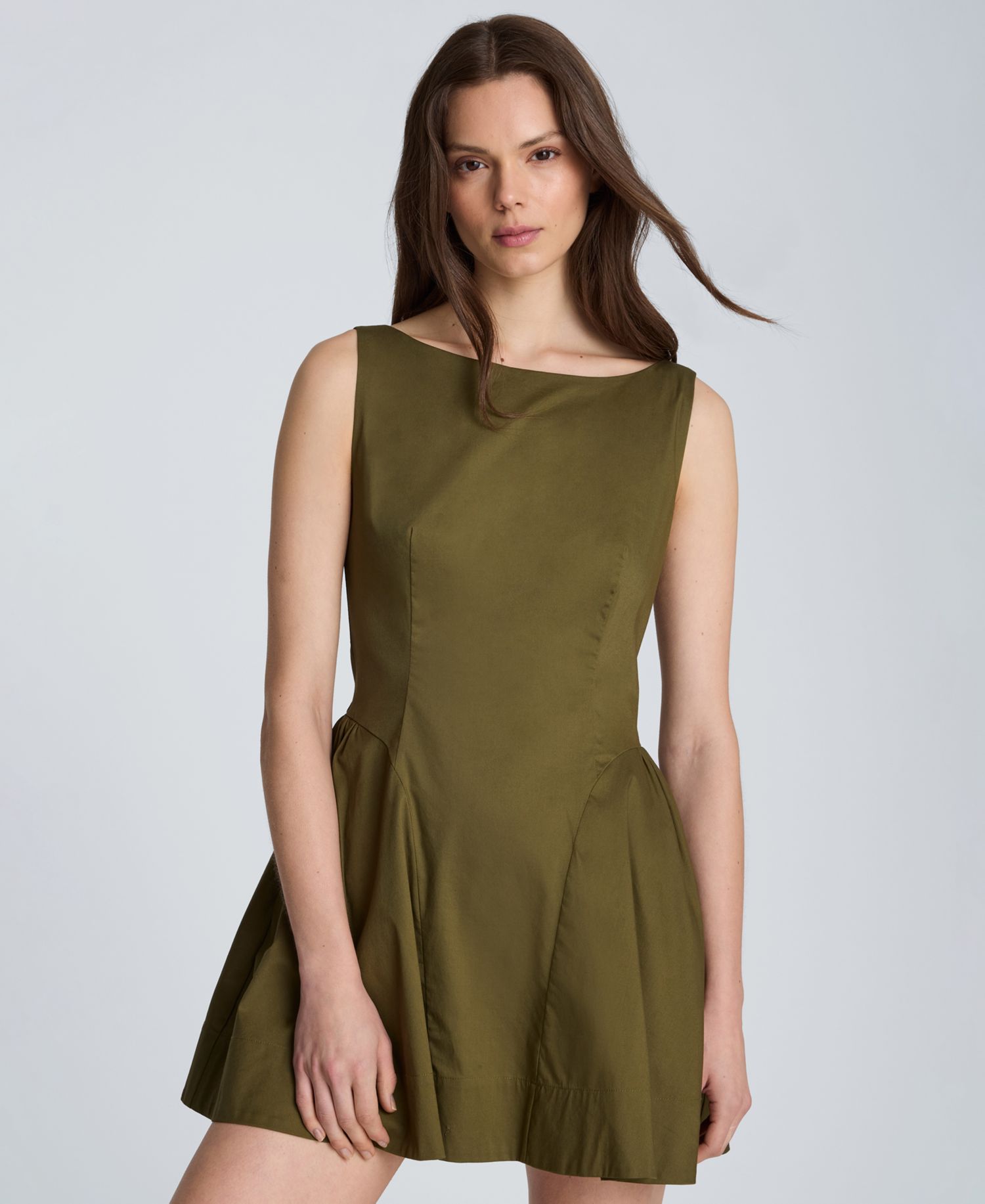 Women's Sleeveless Boatneck Mini Dress