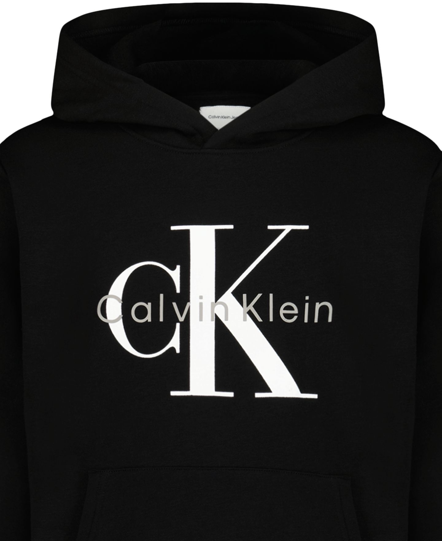 Худи Calvin Klein Long-Sleeve Hooded Sweatshirt для мальчиков, цвет: Чёрный — фото 6