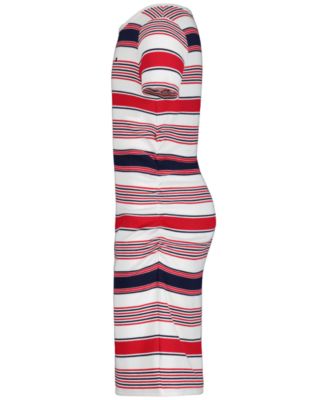 tommy hilfiger striped knit dress Long-Sleeve Belted Stripe Knit Dress