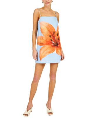 Women's Avah Floral Printed Square Neck Dress