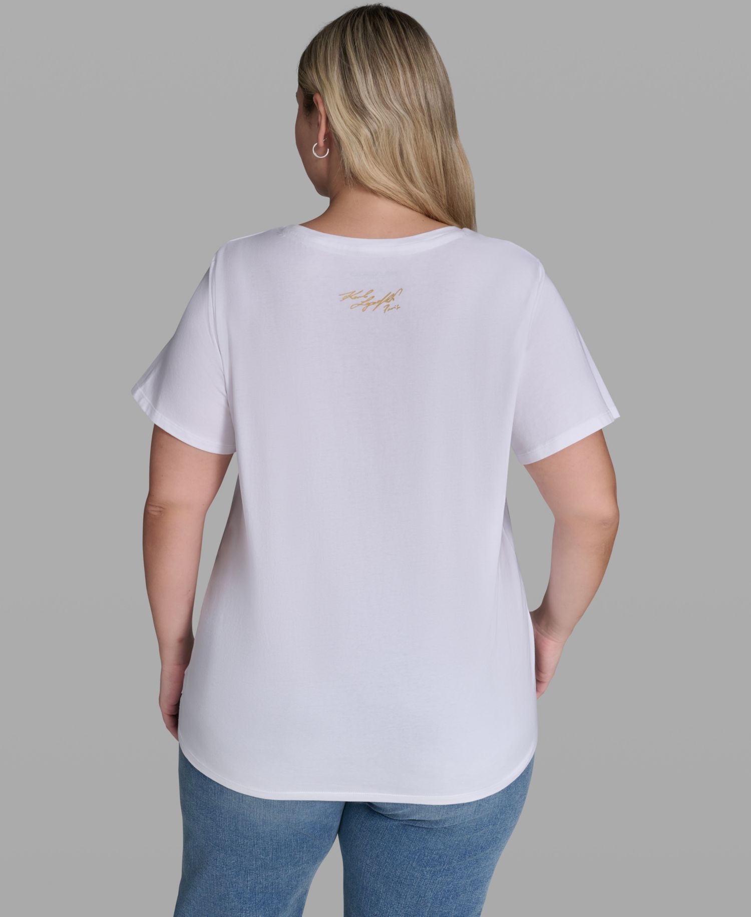 Plus Size Script Bonjour T-Shirt