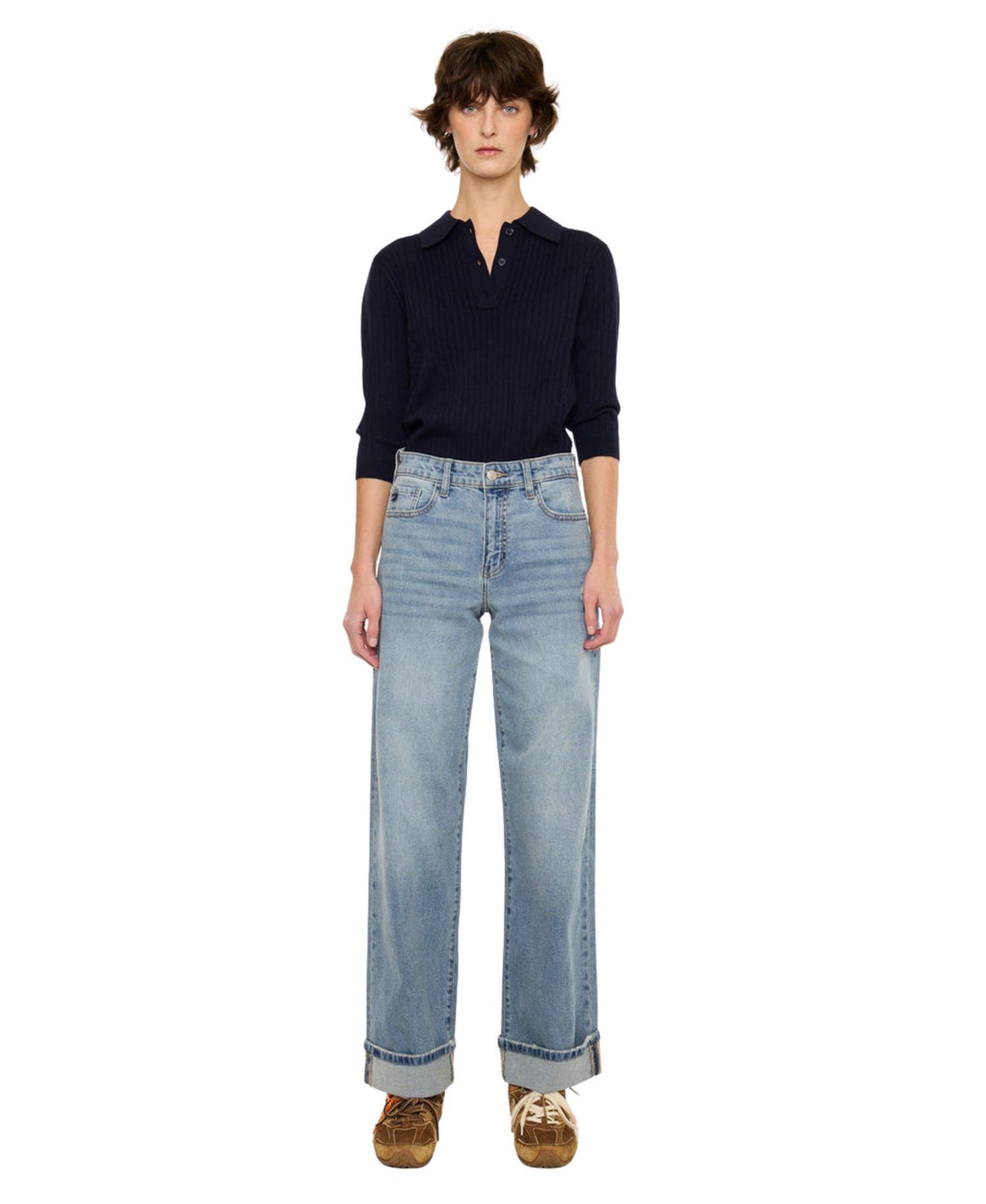 Women's Bellen Essentials High Rise Wide Leg Jeans