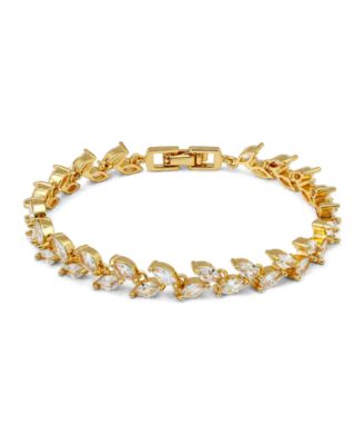 Marquise Cubic Zirconia Vine Style Tennis Bracelet 