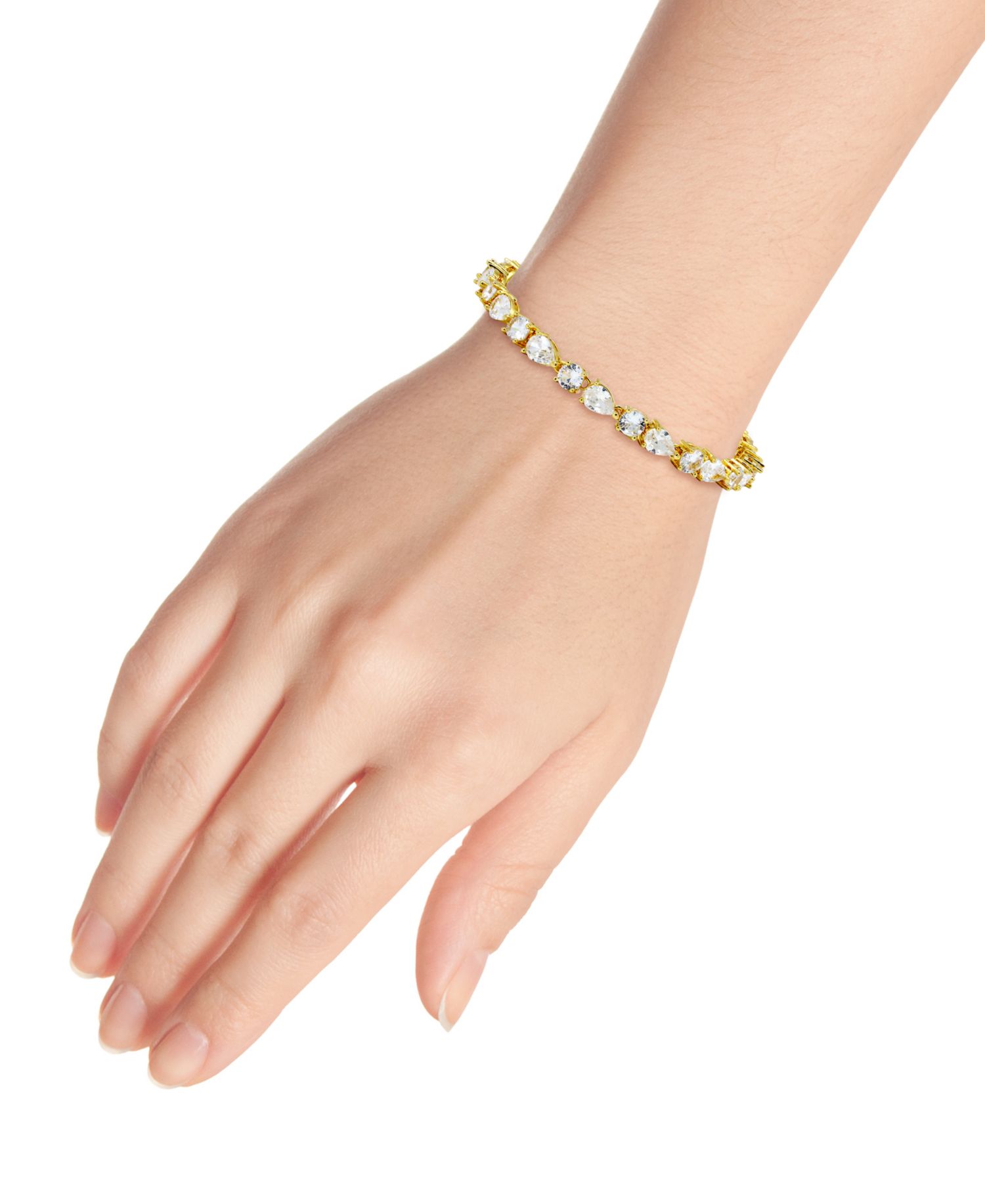 Pear Cubic Zirconia Link Bracelet