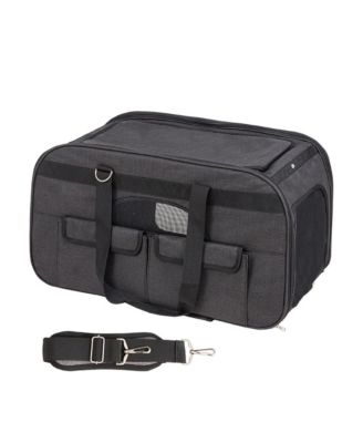 Rolling Pet Carrier with 360 Wheels Telescopic Handle for Pets up to 35 lbs