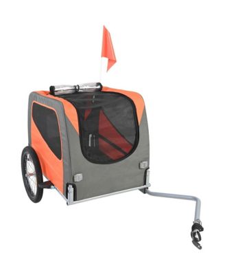 Foldable Dog Bike Trailer Pet Cart Bicycle Carrier Supports up to 66 lbs