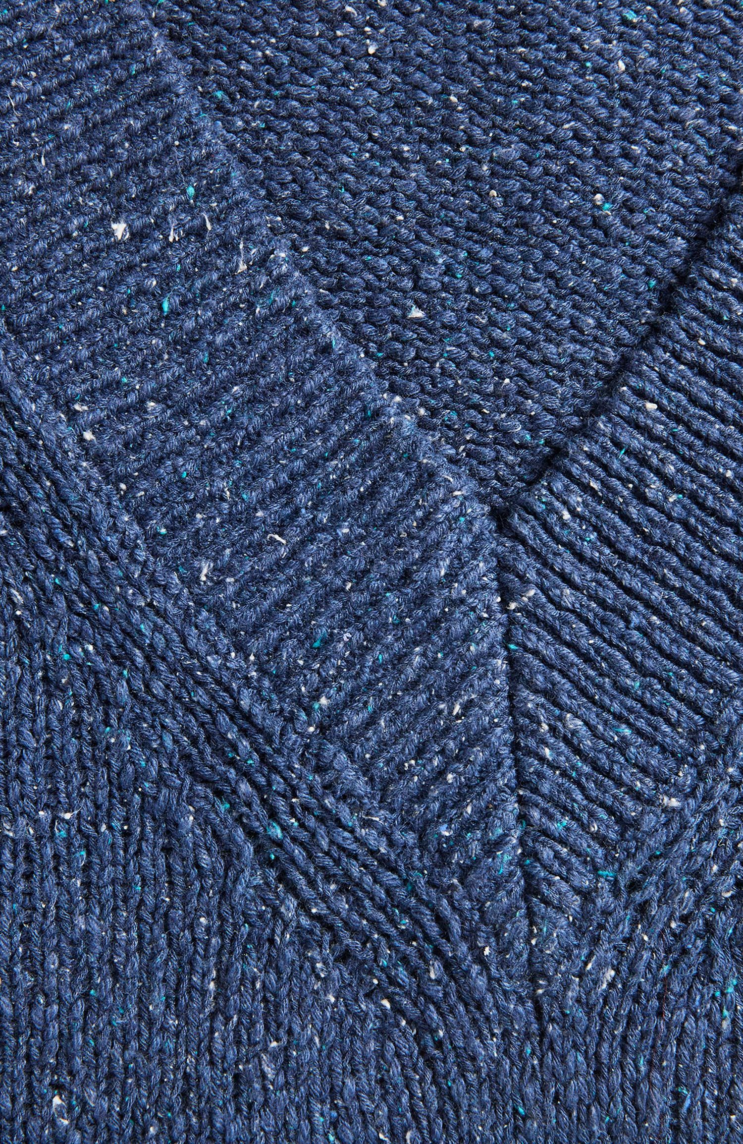 Women's Cotton Blend Flecked V-Neck Sweater
