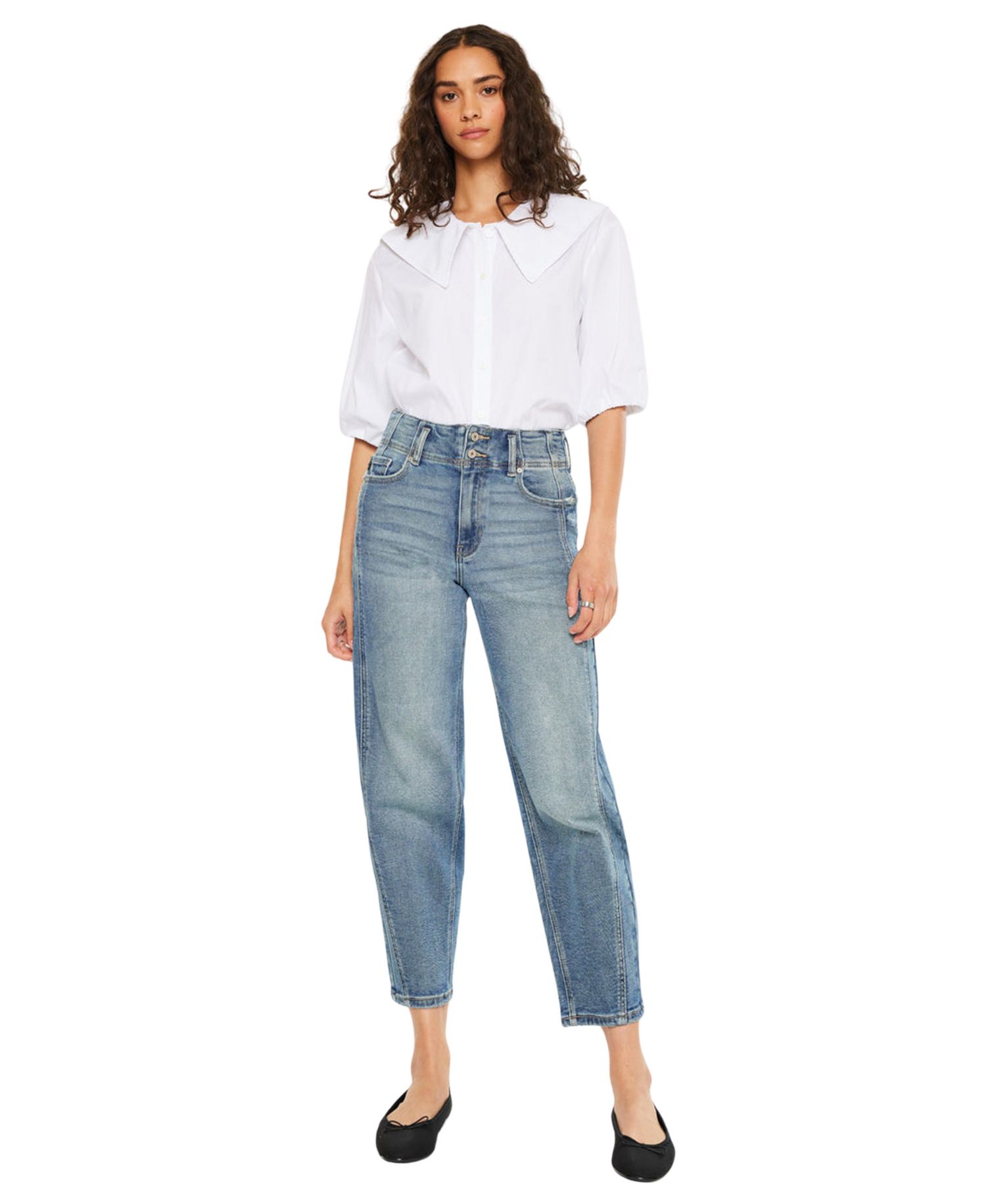 Women's USA Juniors' Jane Ultra High-Rise Slim Barrel Jeans
