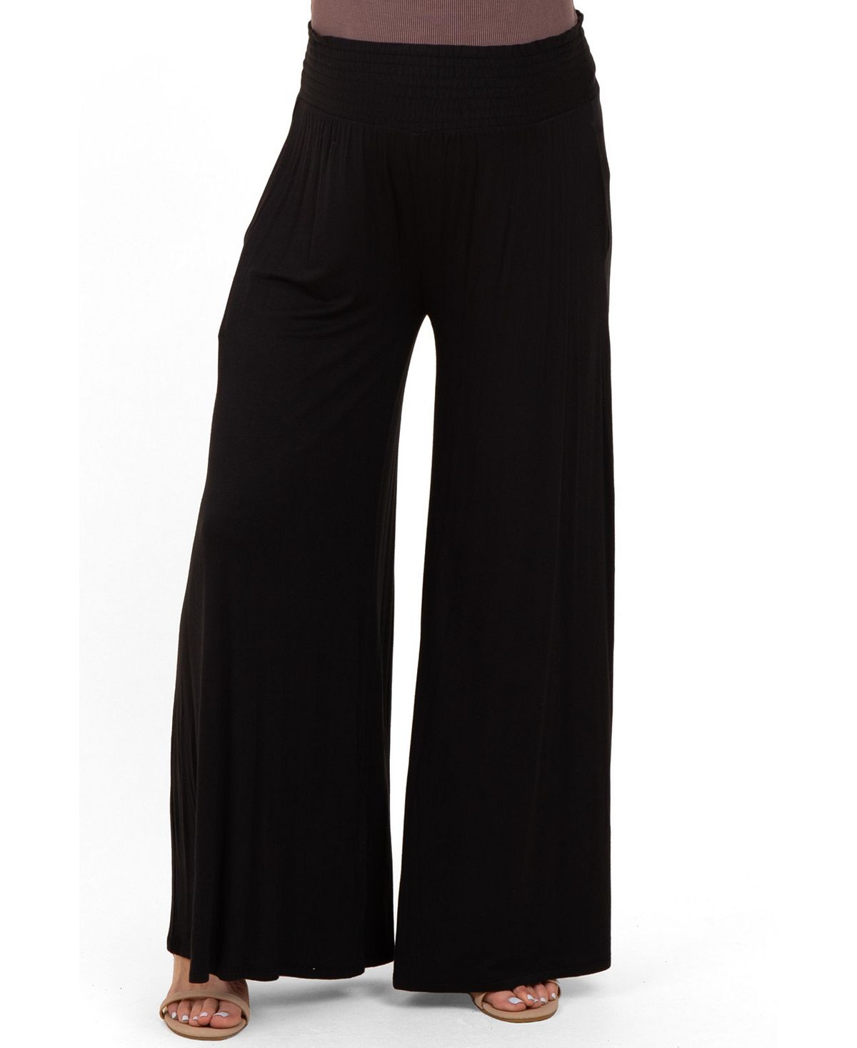 Pinkblush Women's Smocked Waist Wide Leg Pants view 3 — MAYCSS fashion products