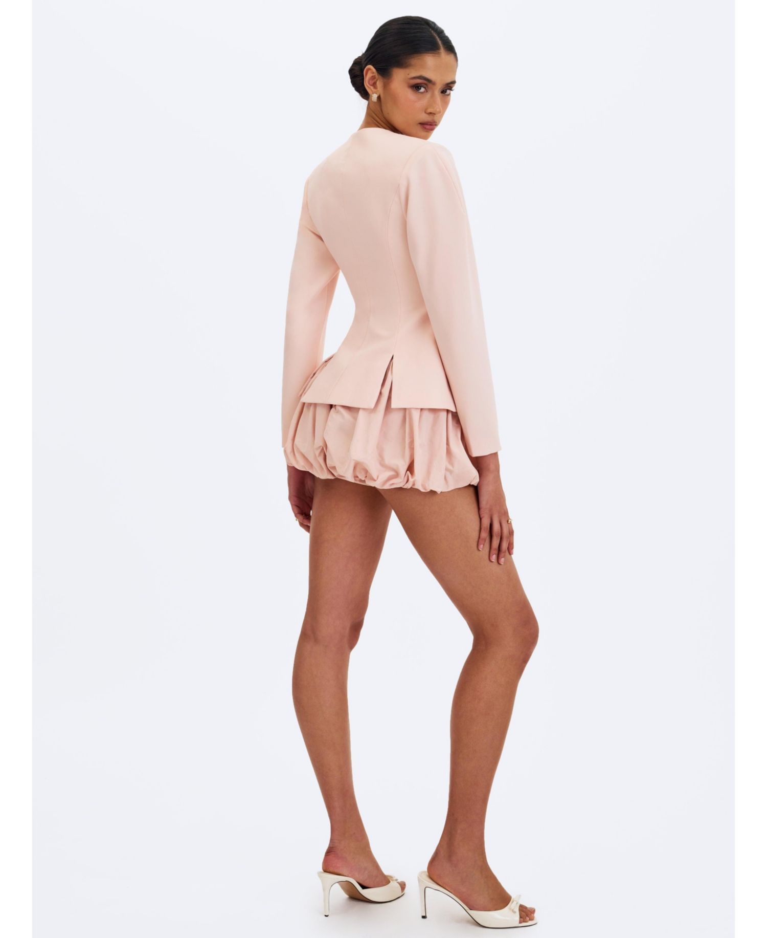 Women's Savannah Tulip Pink Peplum Blazer