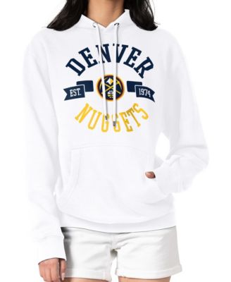 Women's White Denver Nuggets City Pullover Hoodie