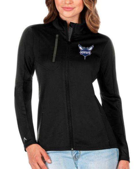 Женские куртки Antigua Women's Black Charlotte Hornets Generation Full-Zip Jacket