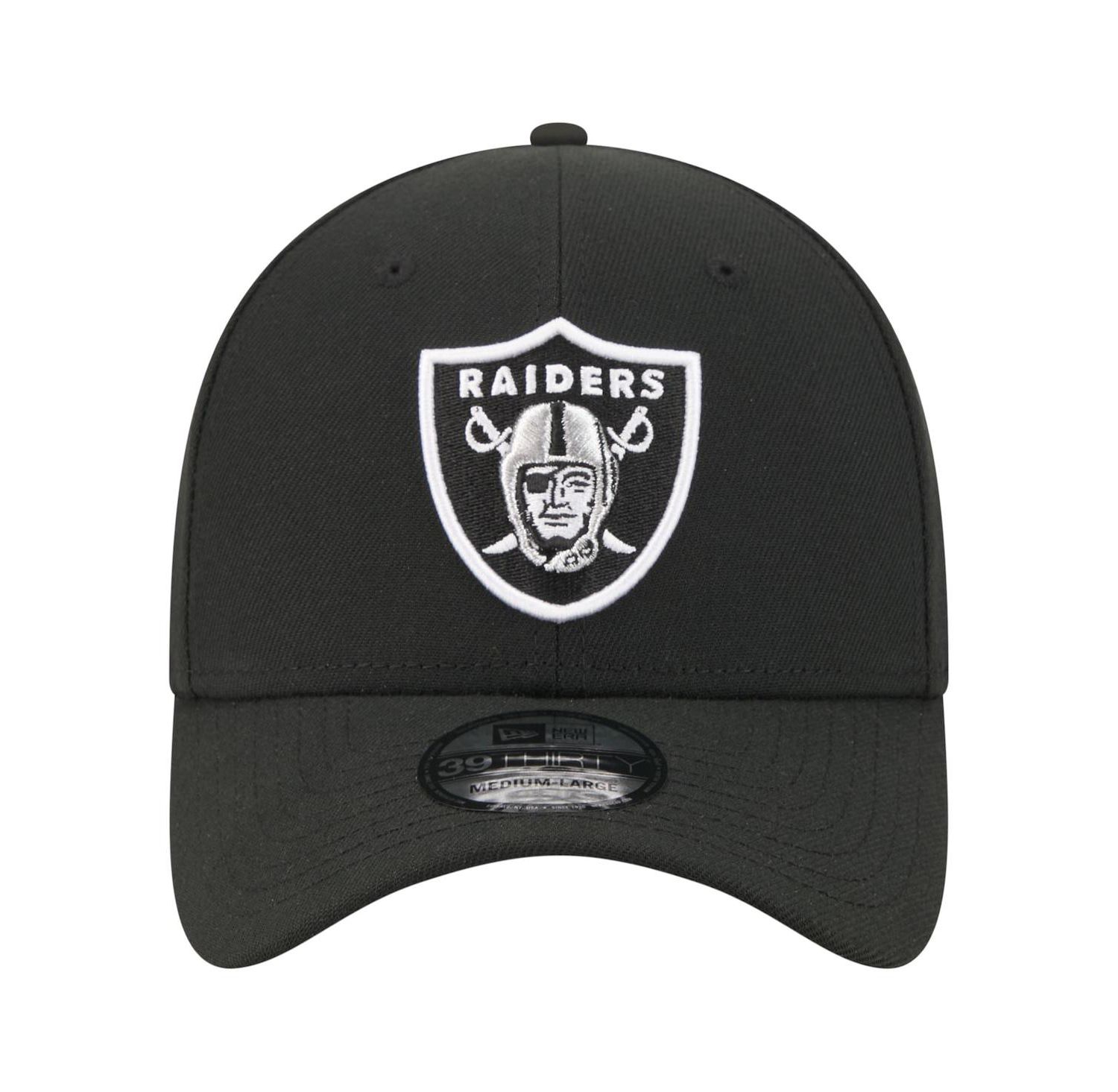 Men's Black Las Vegas Raiders Core Team 39THIRTY Flex Hat
