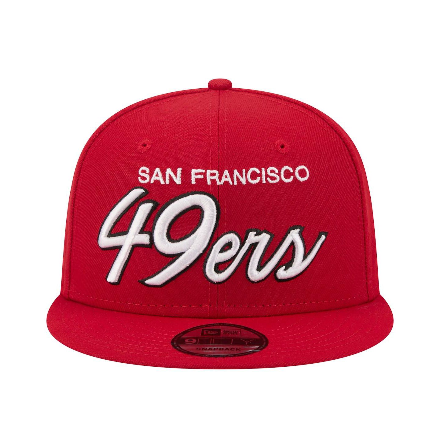 Мужская кепка New Era Scarlet San Francisco 49ers Core Team Script 9FIFTY Snapback Hat — фото 2
