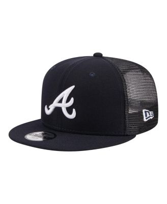 Big Boys and Girls Navy Atlanta Braves 9FIFTY Trucker Snapback Hat