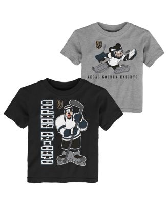 Toddler Black/Heather Gray Vegas Golden Knights Two-Pack Disney Offense Only T-Shirt Set