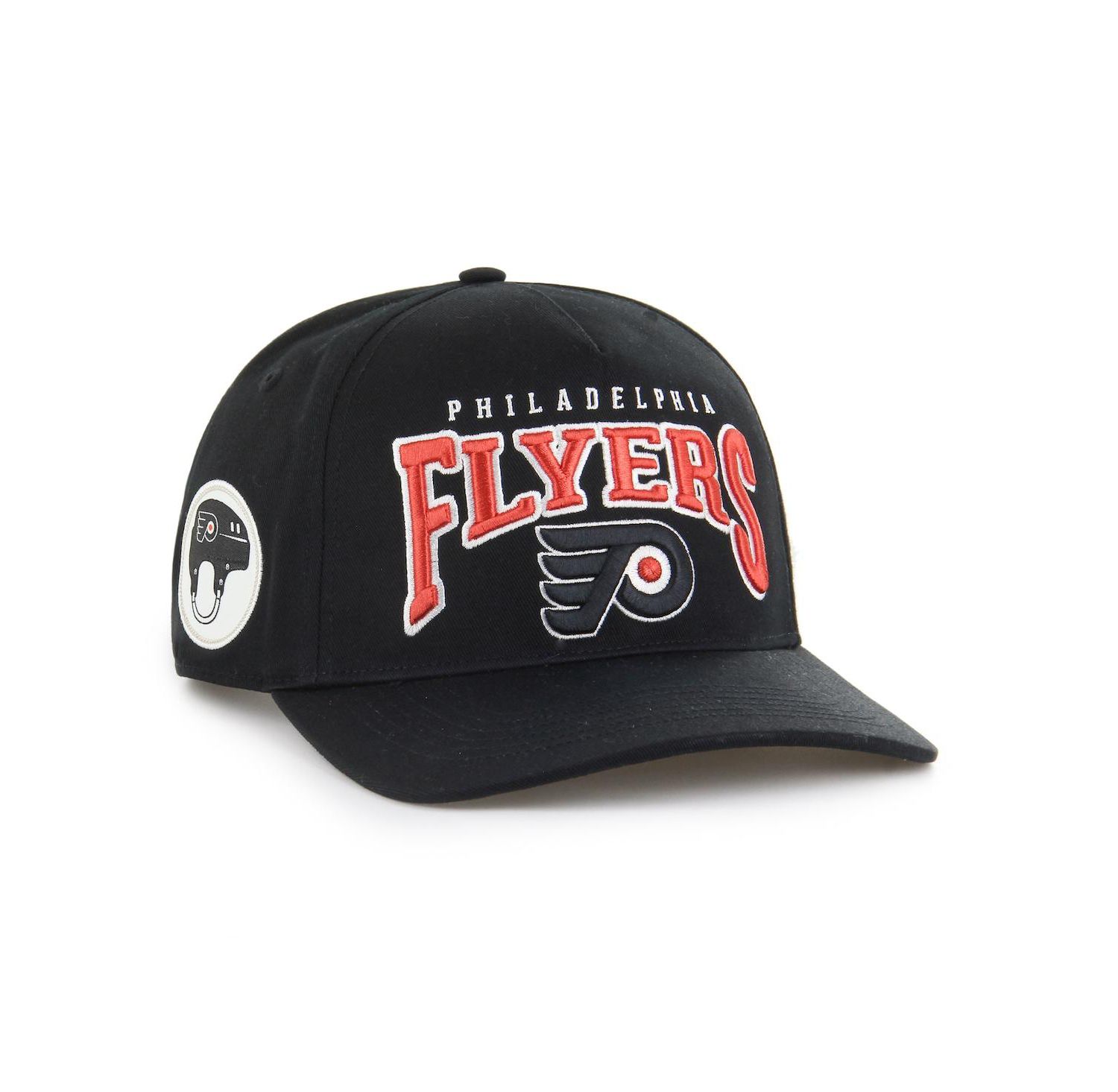 Men's Black Philadelphia Flyers Hard Hat Arch Hitch Adjustable Hat