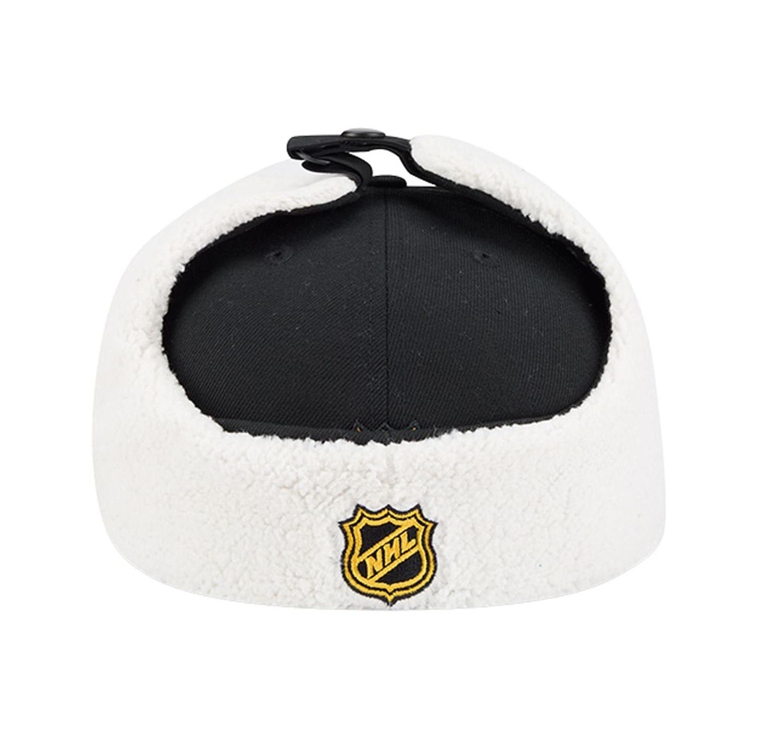 Men's Black Boston Bruins Injection Dog Ear Classic Fitted Hat