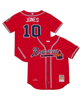 Men's&nbsp; Chipper Jones Red Atlanta Braves 2006 Cooperstown Collection Authentic Jersey