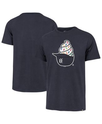 Men's Navy Detroit Tigers Ice Cream Helmet Franklin T-Shirt