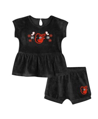 Toddler Girls Black Baltimore Orioles Hop Base Fashion T-Shirt & Shorts Set