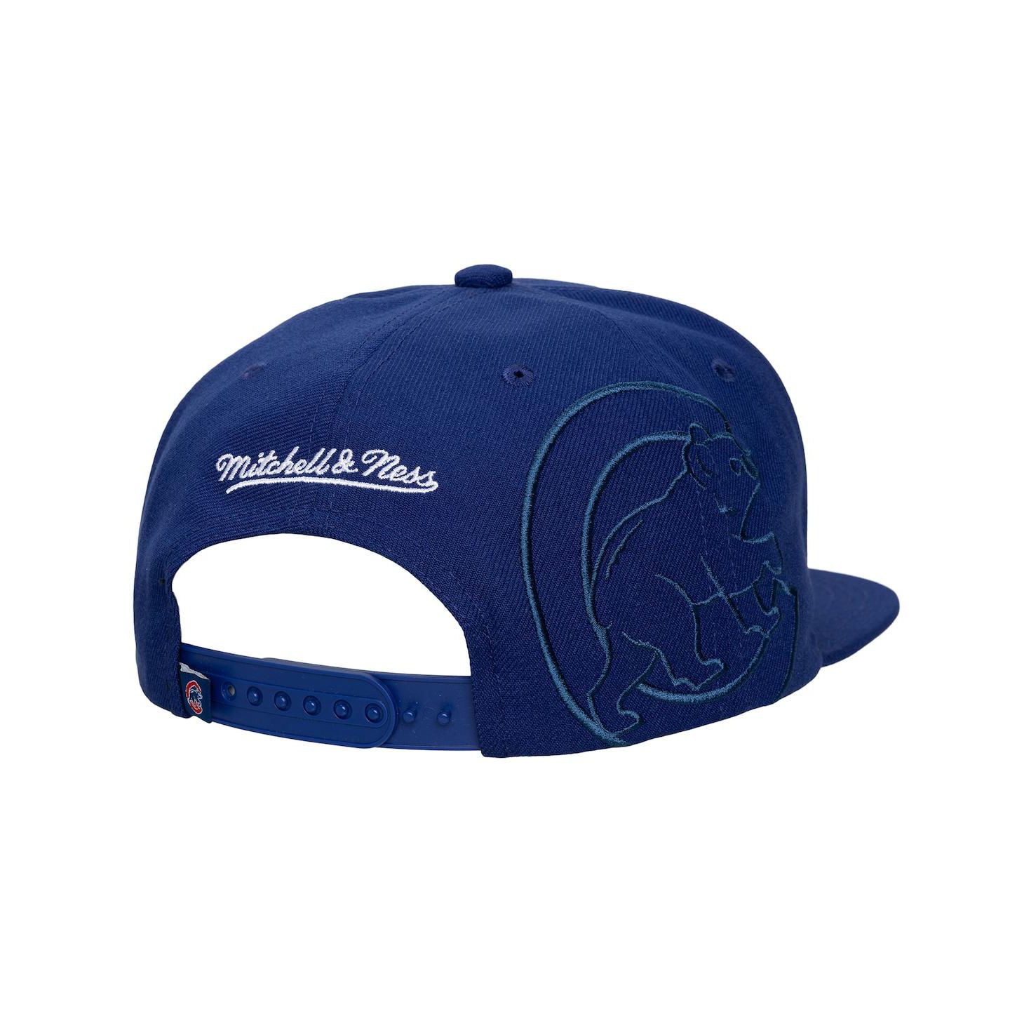 Кепка Mitchell & Ness Royal Chicago Cubs Side Logo Snapback Hat — фото 2