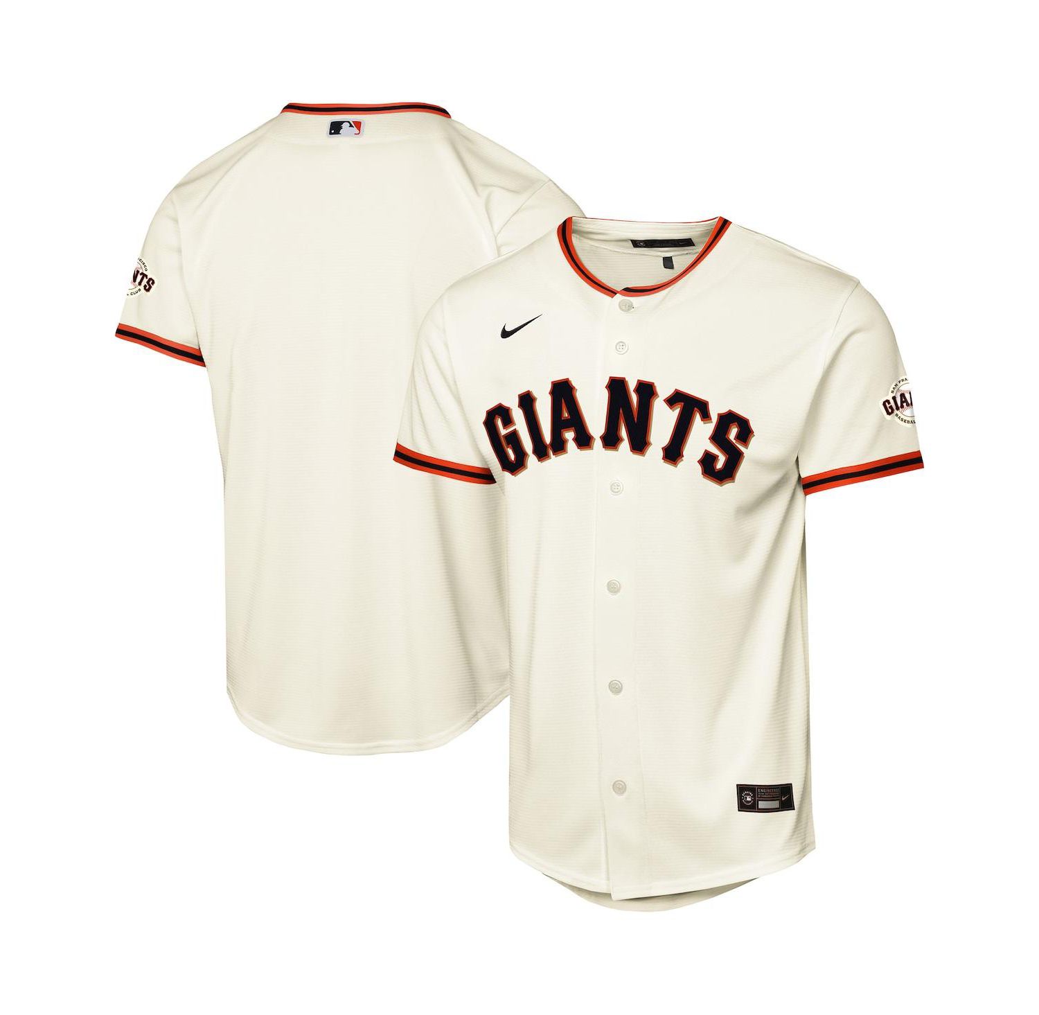 Big Boys and Girls Cream San Francisco Giants Home Stadium Jersey