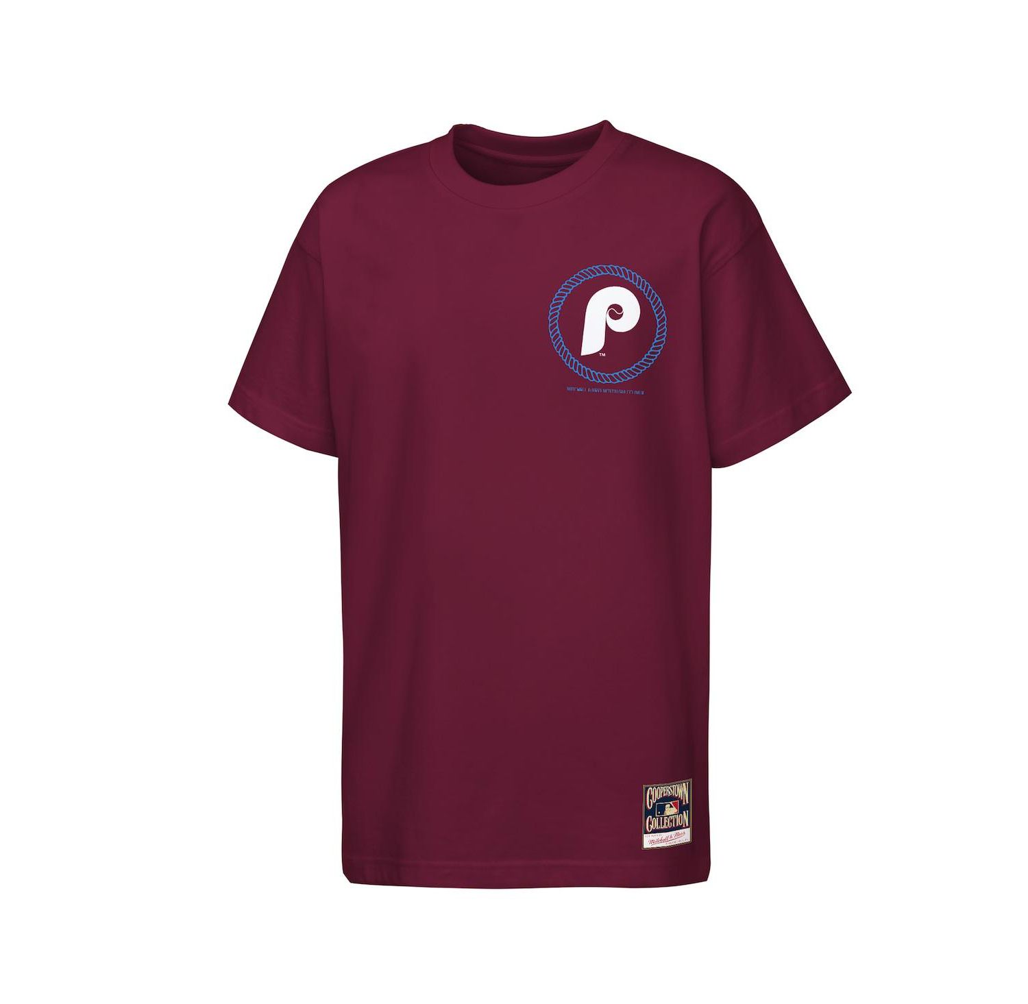 Big Boys and Girls Burgundy Philadelphia Phillies Cooperstown Rodeo Rope T-Shirt