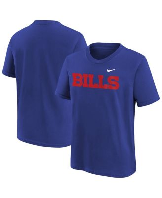 Big Boys and Girls Royal Buffalo Bills Wordmark T-Shirt