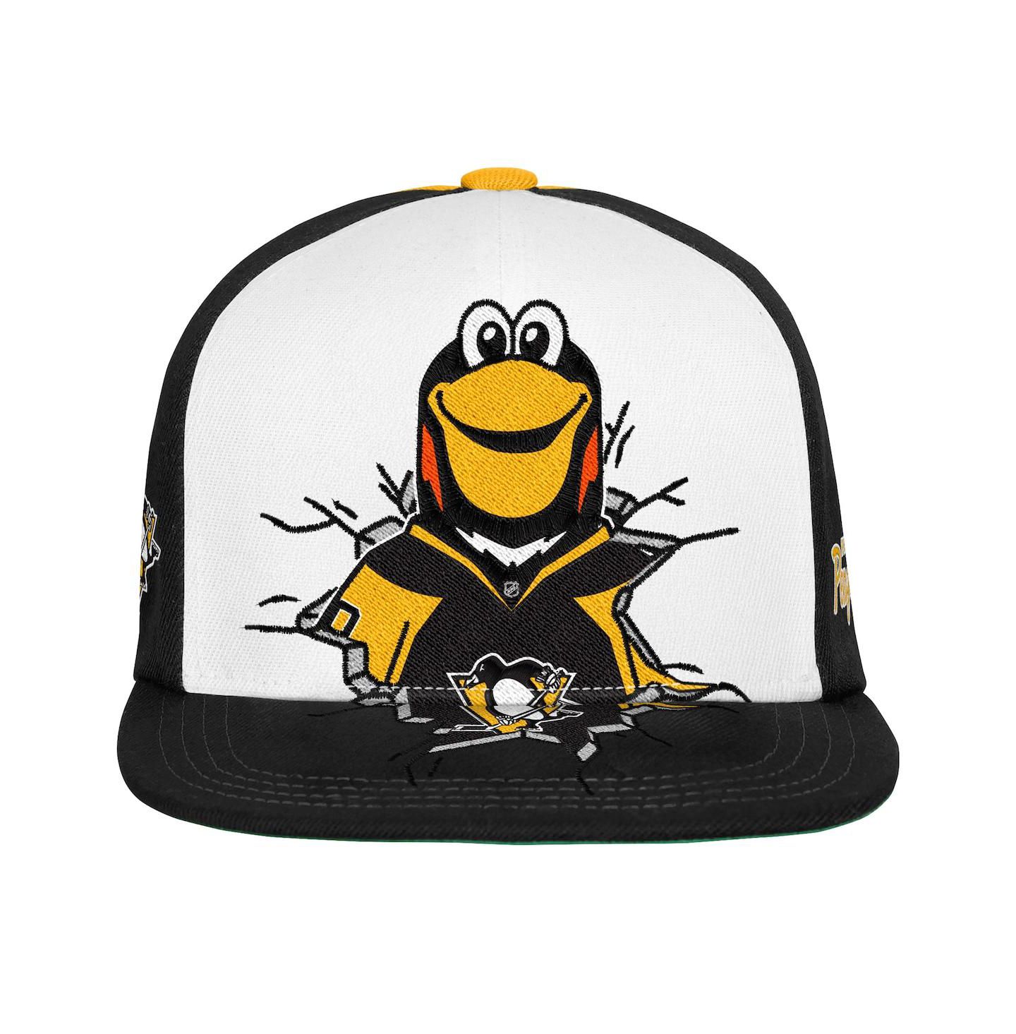 Детская кепка Mitchell & Ness Black Pittsburgh Penguins Mascot Snapback Hat — фото 2