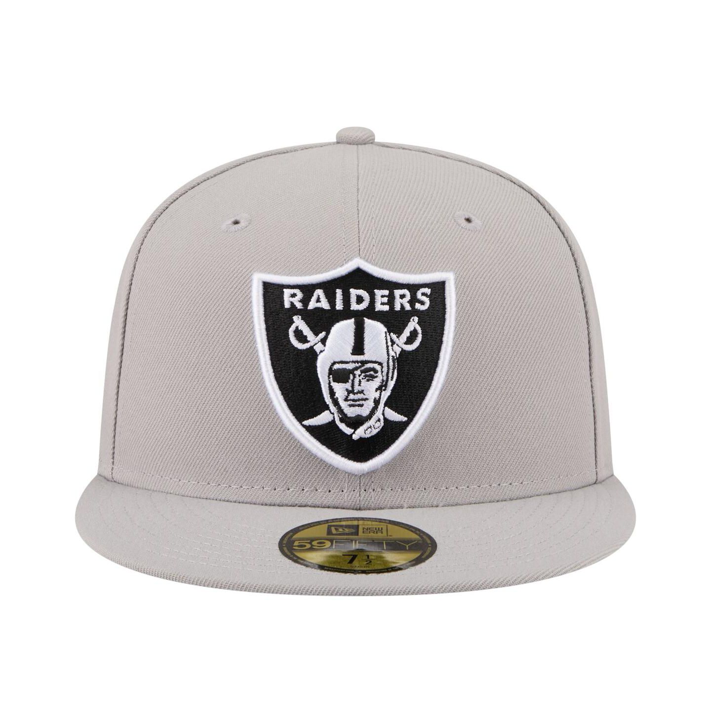 Мужская кепка New Era Gray Las Vegas Raiders 59FIFTY Fitted Hat — фото 2