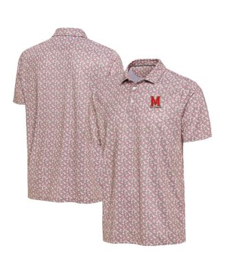 Men's Pink Maryland Terrapins Desert Dry Dogwood Polo Shirt