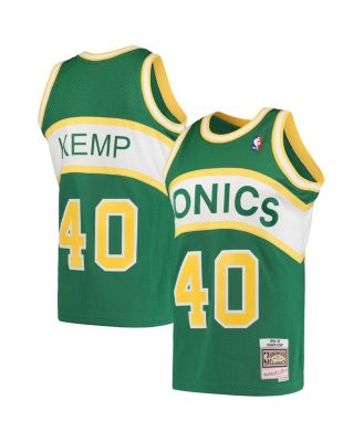 Men's Shawn Kemp Green Seattle SuperSonics 1994/95 Hardwood Classics Swingman Jersey