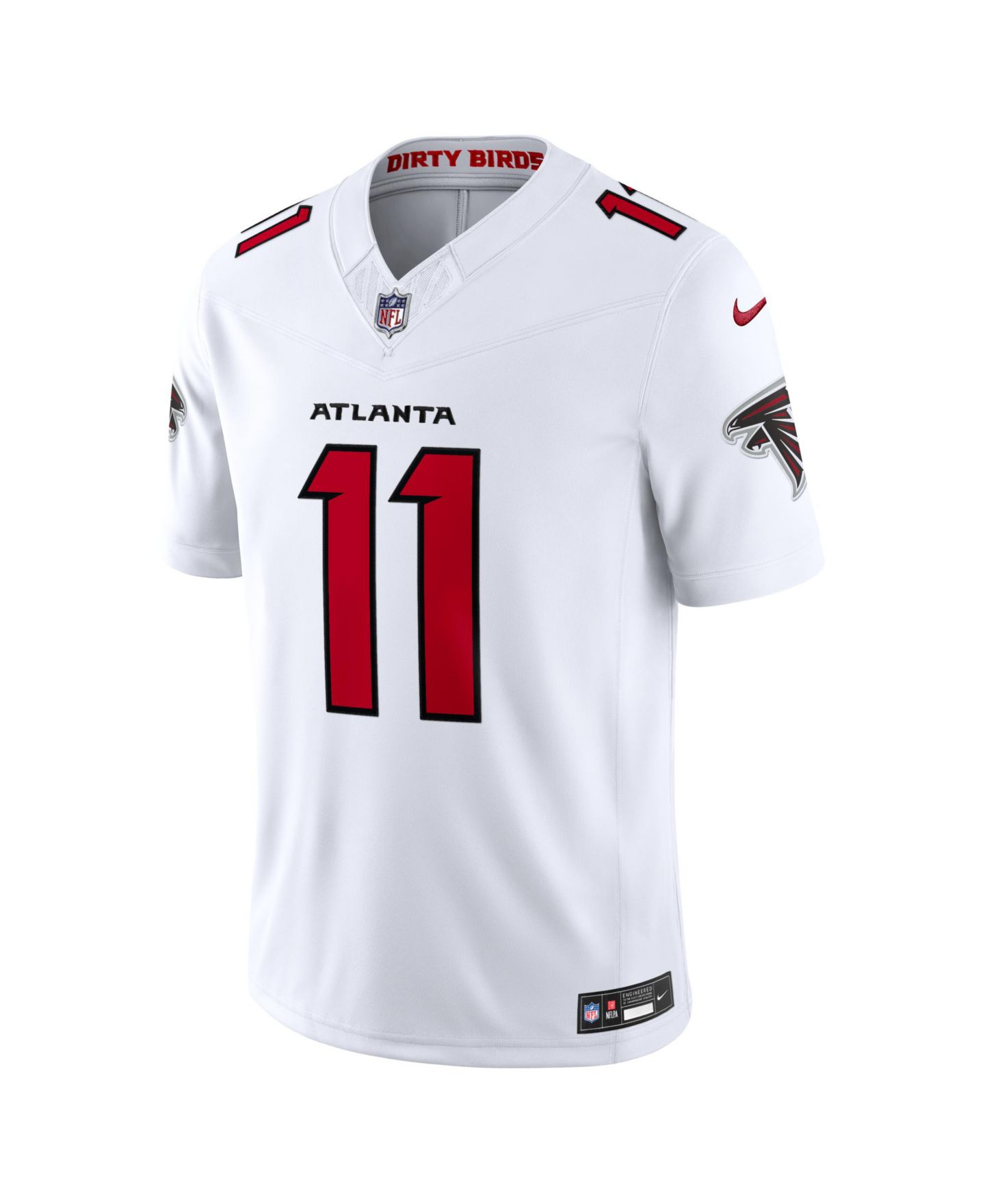Мужской топ Nike Jalon Walker White Atlanta Falcons Vapor F.U.S.E. Sewn Down Limited Jersey — фото 3