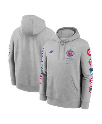 Men's Heather Gray Chicago Cubs 150th Anniversary Club Hoodie