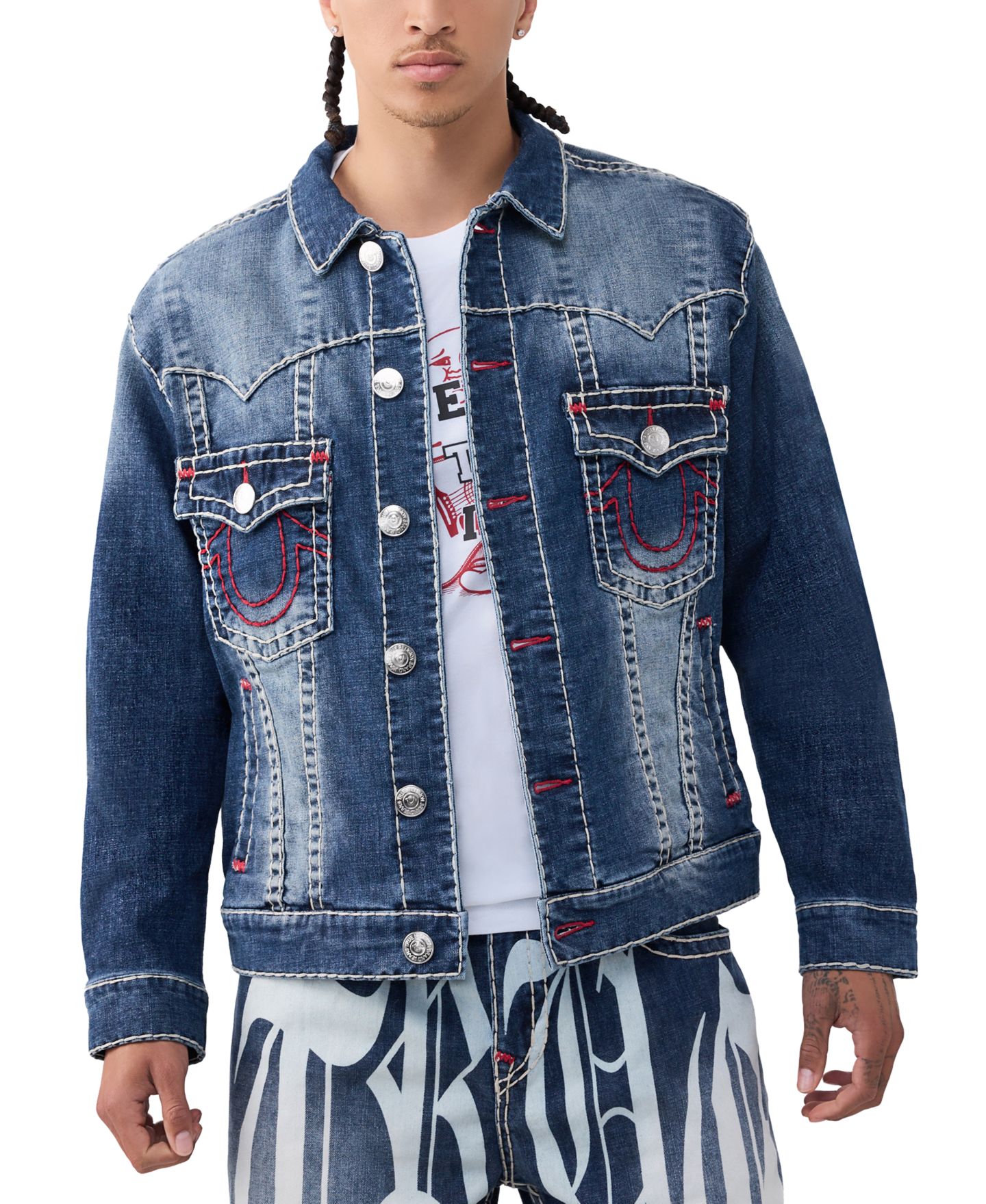 Мужская куртка True Religion Jimmy Super T Oversized Jacket, цвет: Тёмная варка — фото 2