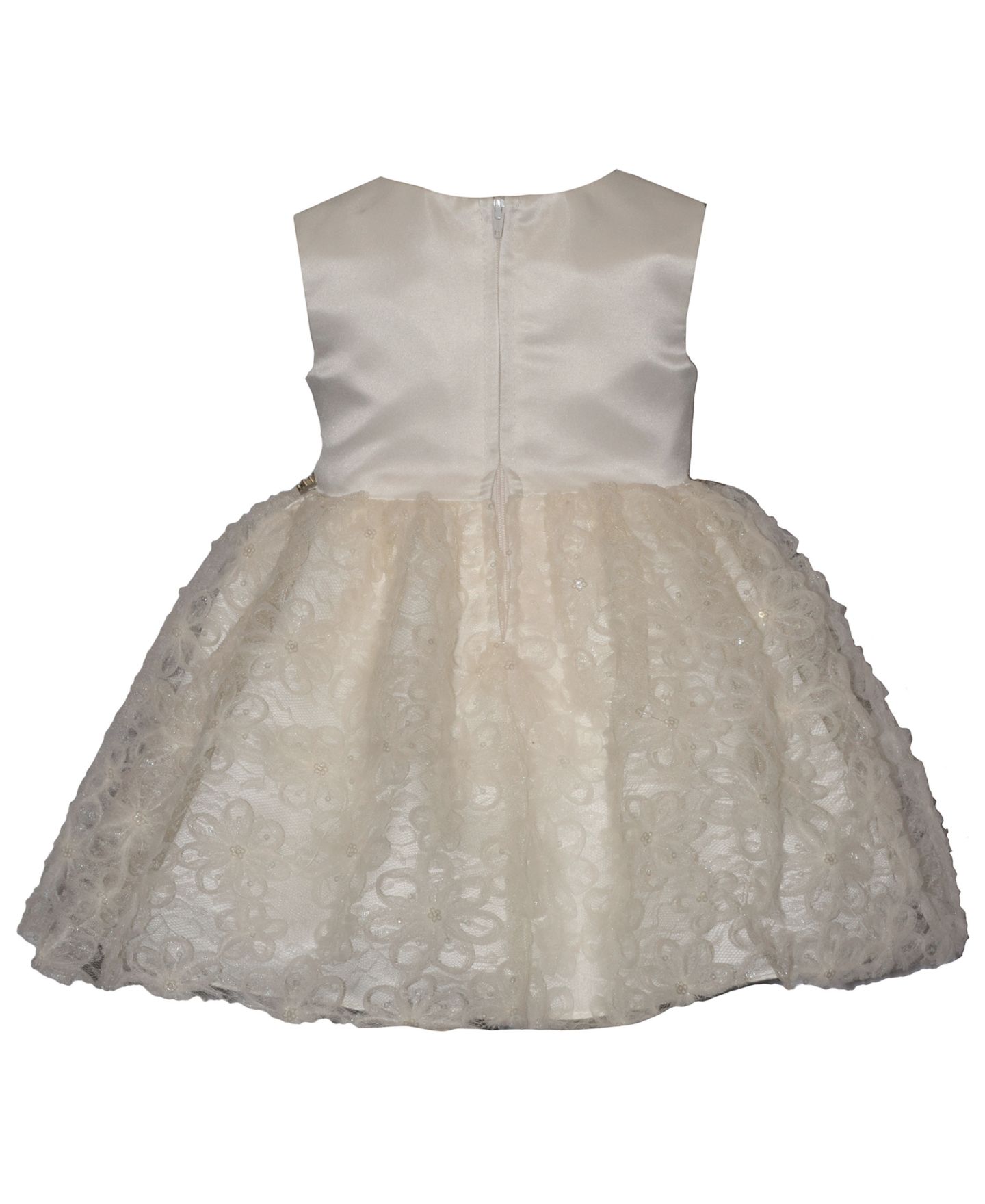 Платье Bonnie Baby 3D Embroidery Party Dress для девочек-малышей, цвет: Слоновая кость — фото 2