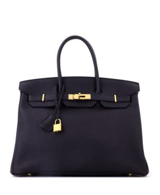 Birkin 35 Handbag Black Togo with Gold Hardware