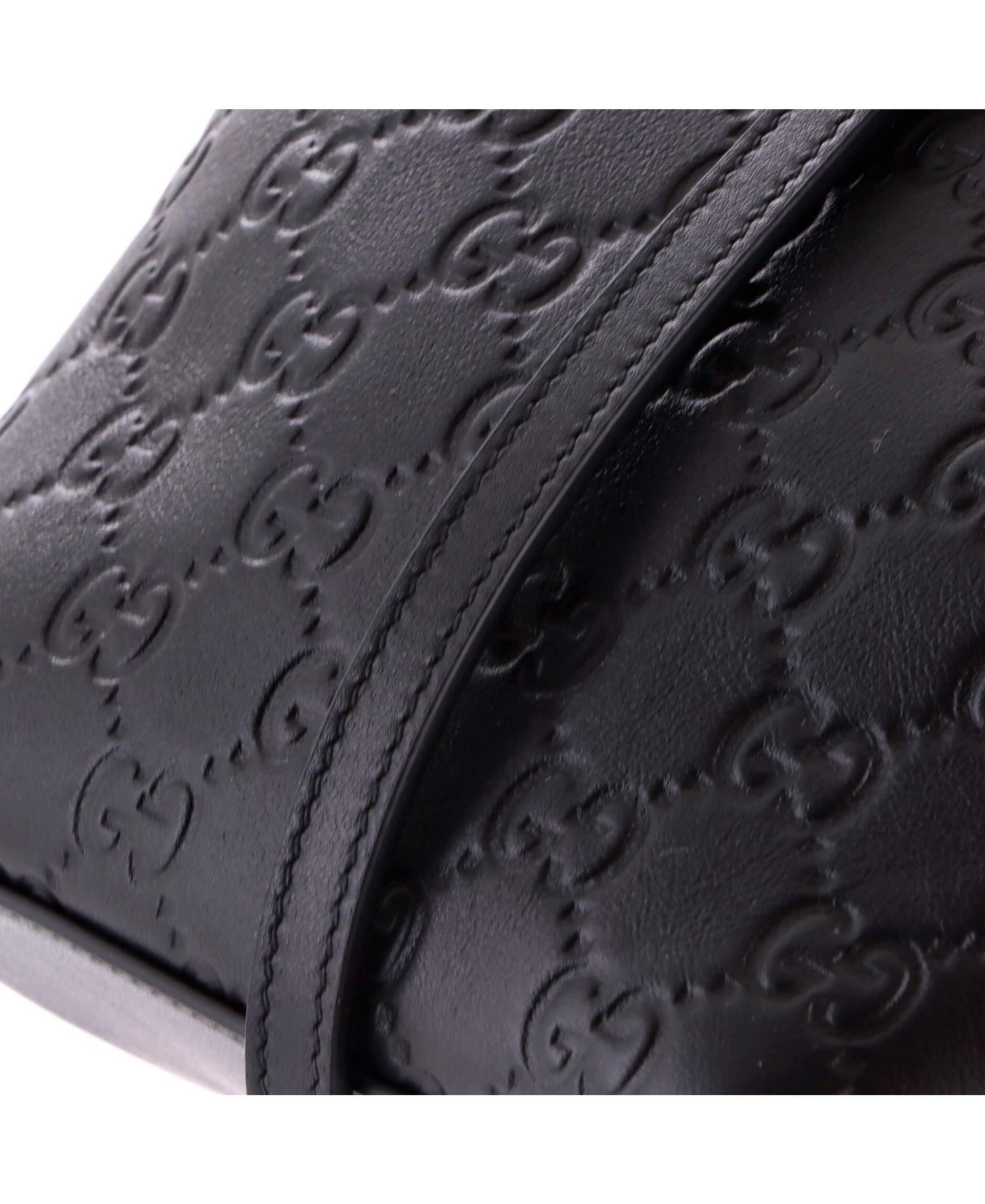Nano GG Emblem Bucket Bag GG Debossed Leather