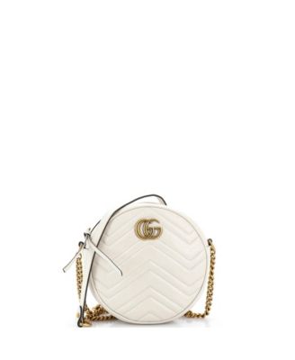 Mini GG Marmont Round Shoulder Bag Matelasse Leather
