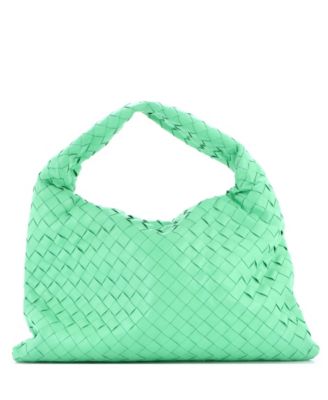 Small Hop Hobo Intrecciato Leather
