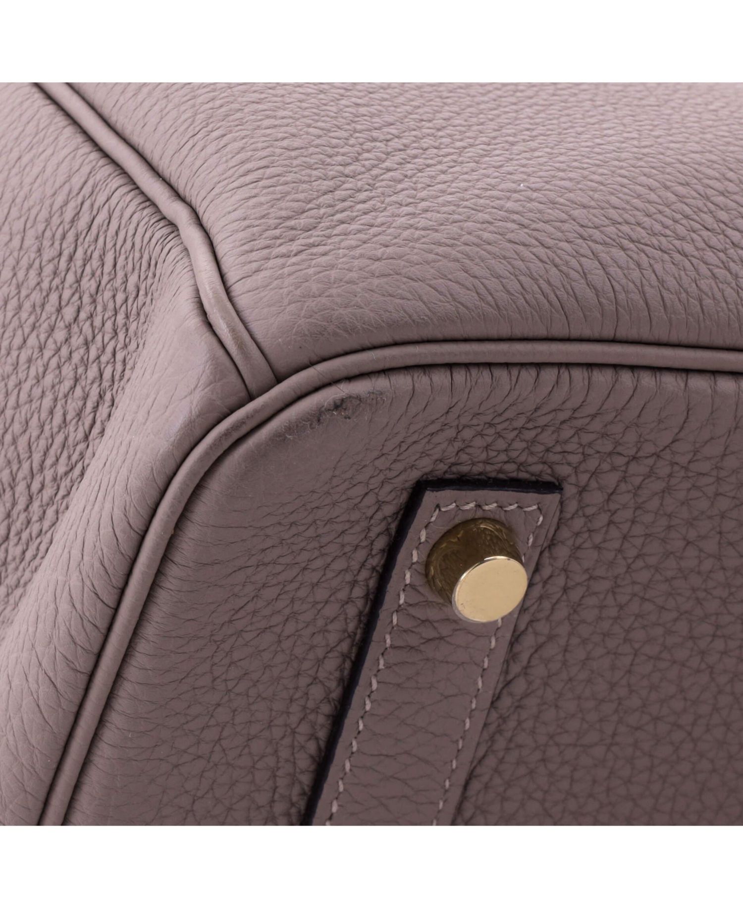 Birkin 35 Handbag Grey Togo with Gold Hardware