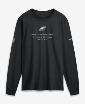 Men's Black Philadelphia Eagles Sideline Bold Arch Star Dri-FIT Long Sleeve T-Shirt