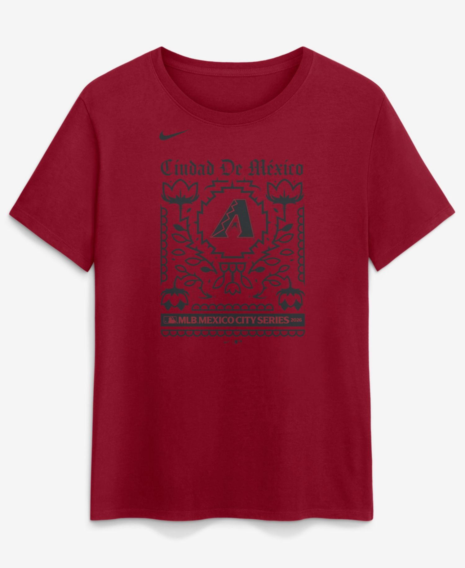 Women's Red Arizona Diamondbacks MLB World Tour: Mexico City Series 2026 T-Shirt