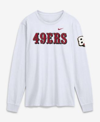 Men's White San Francisco 49ers 80th Anniversary Goal Line Stand Long Sleeve T-Shirt