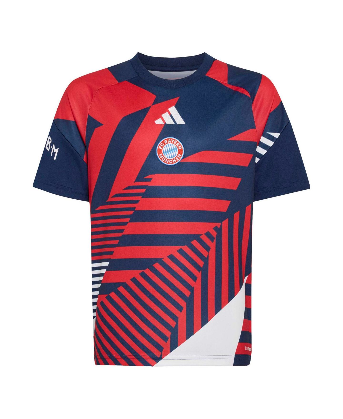 Детская домашняя тренировочная джерси adidas Bayern Munich 2026/27 Pre-Match, Blue/Red — фото 2