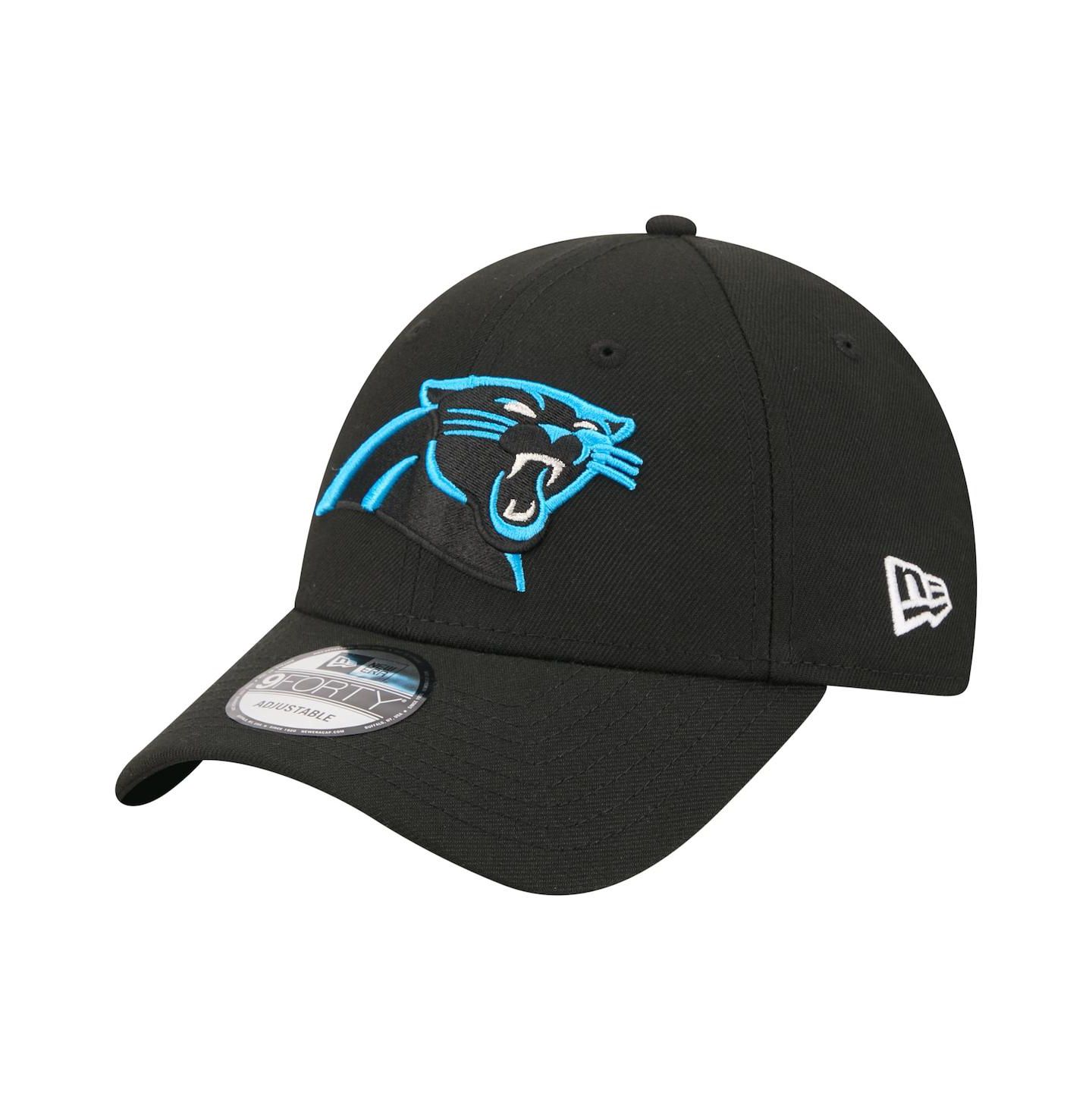 Мужская кепка New Era Black Carolina Panthers Core Team 9FORTY Adjustable Hat — фото 1