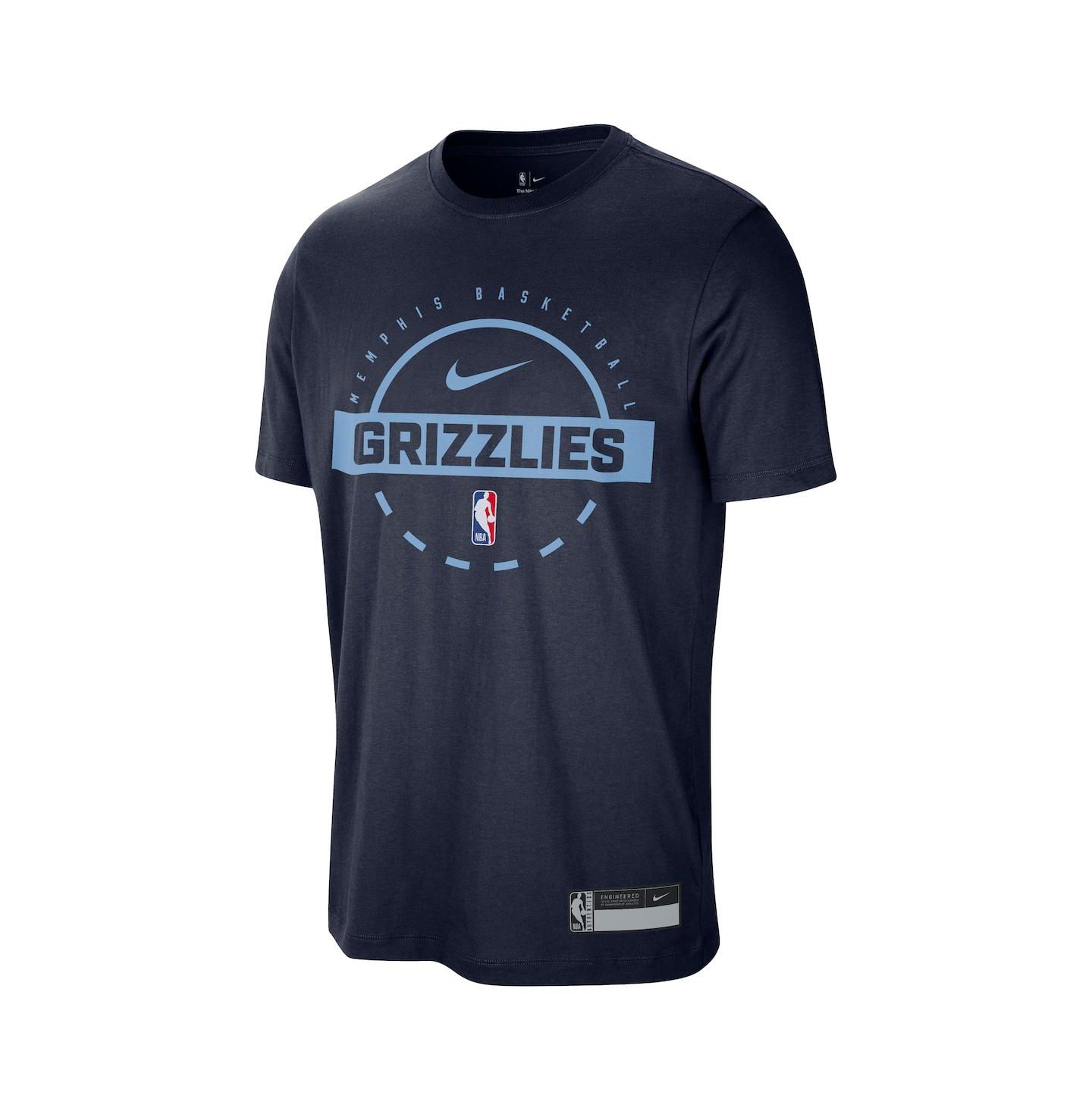 Мужская футболка Nike Navy Memphis Grizzlies 2025/26 On-Court Flare Performance Practice — фото 2