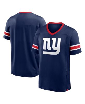 Men's Navy New York Giants Hometown Premium Hashmark V-Neck T-Shirt