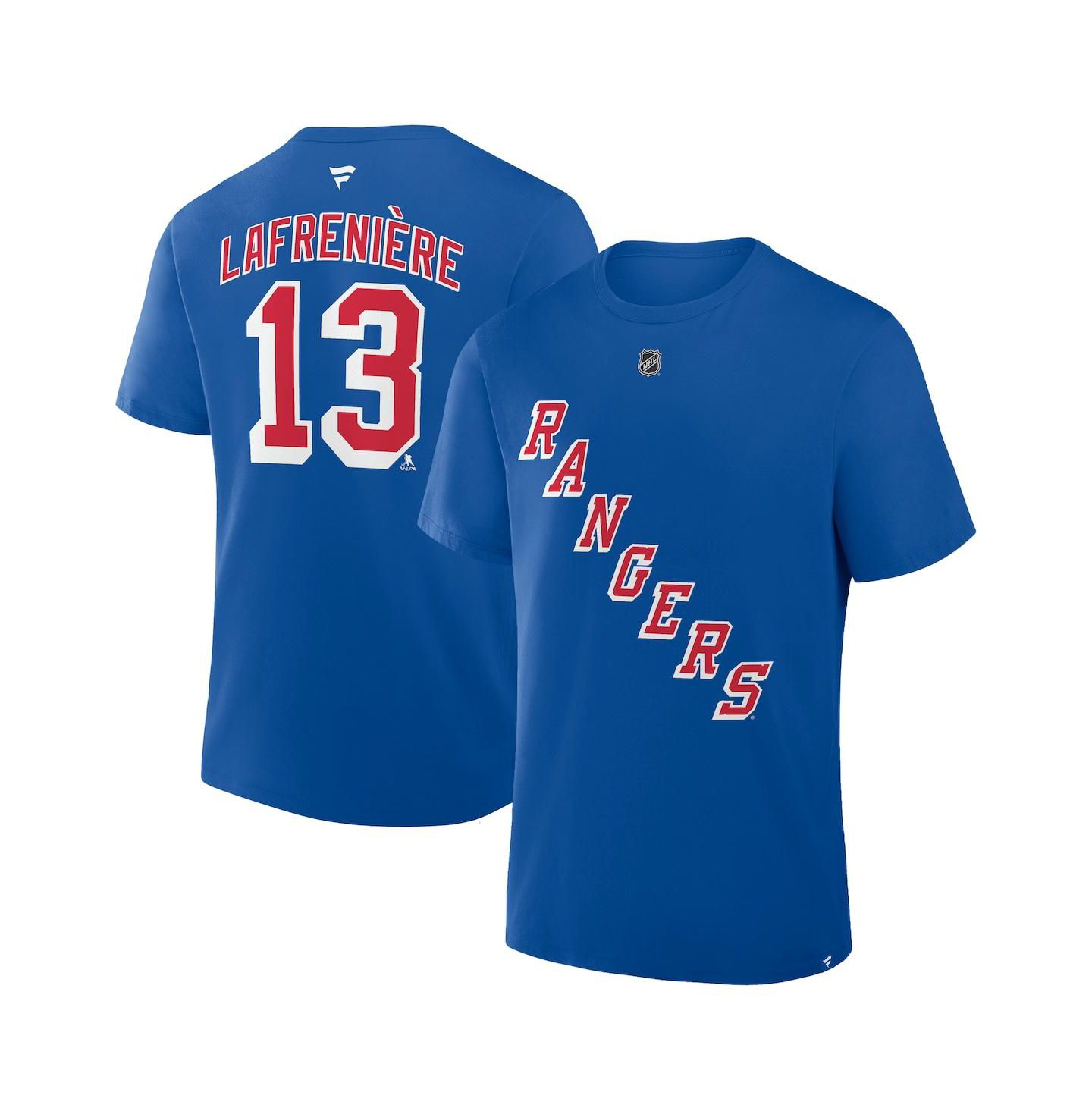 Мужская футболка Fanatics Alexis Lafreniere Blue New York Rangers Authentic Stack Name & Number — фото 1